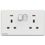Siemens 西門子 5UB81233PC01 13A 雙位開關插座 (帶霓虹燈指示器) (白色)