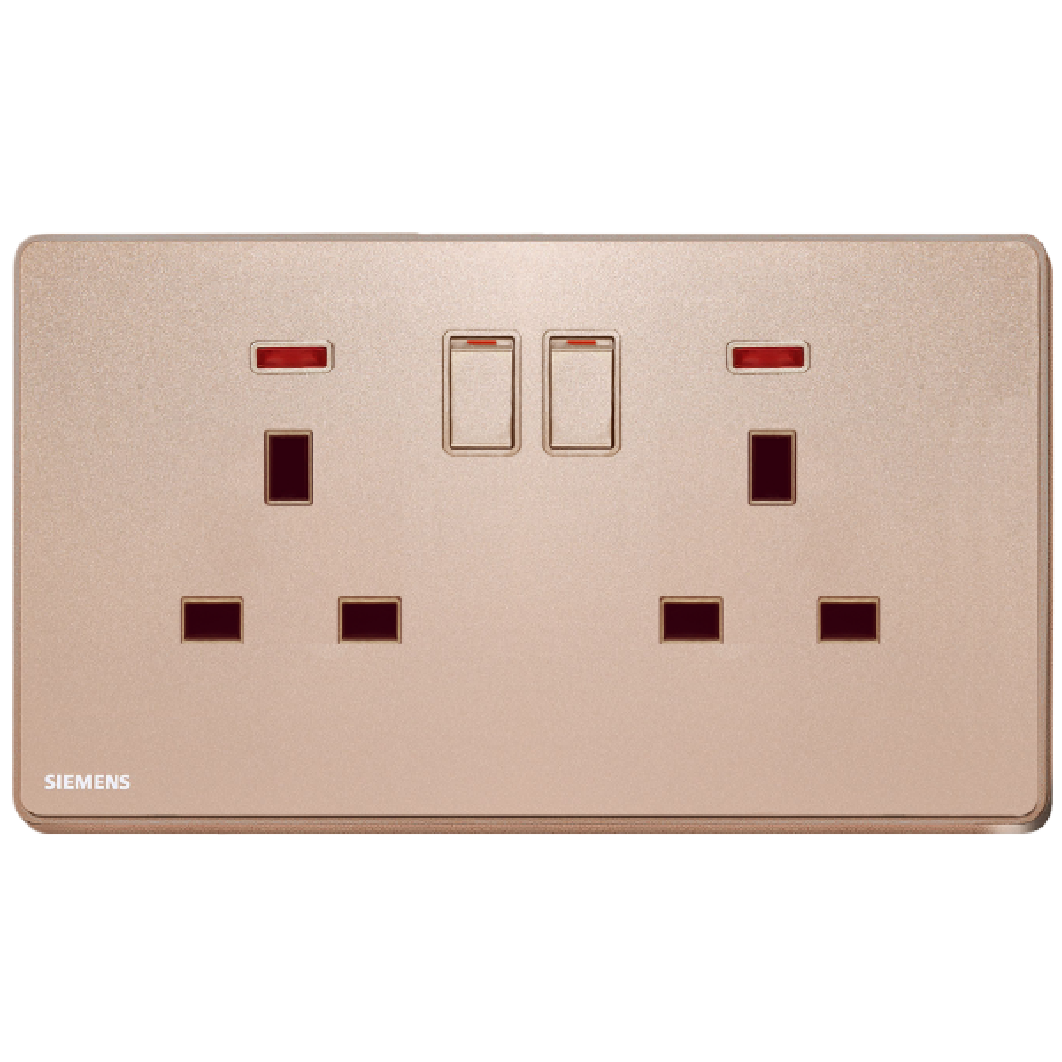 Siemens 西門子 5UB81233PC04 13A 雙位開關插座 (帶霓虹燈指示器) (玫瑰金色)