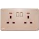 Siemens 西門子 5UB81233PC04 13A 雙位開關插座 (帶霓虹燈指示器) (玫瑰金色)