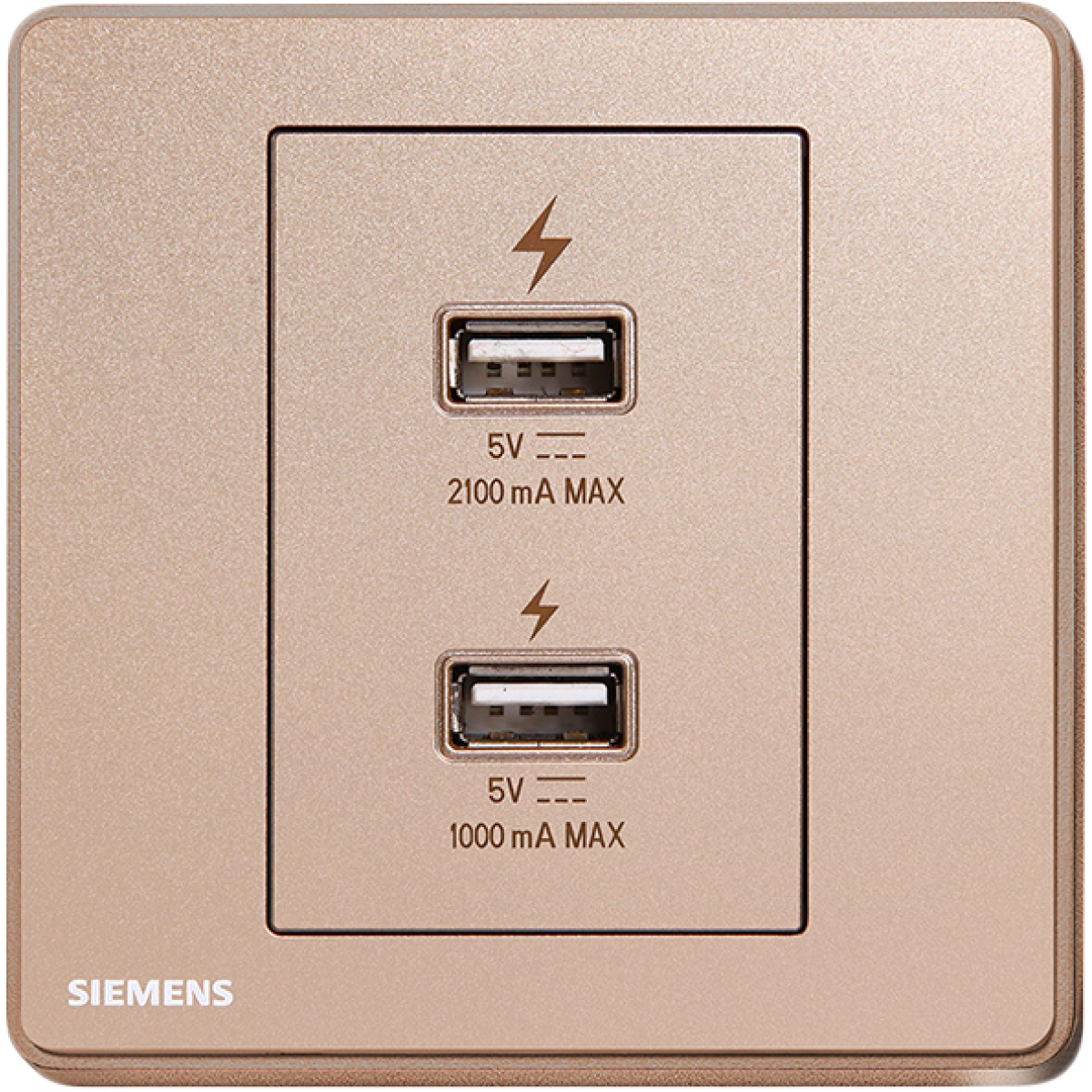 Siemens 西門子 5UH81871PC04 雙USB 智能充電插座 (玫瑰金色)