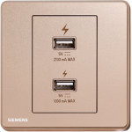 Siemens 西門子 5UH81871PC04 雙USB 智能充電插座 (玫瑰金色)