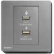 Siemens 西門子 5UH81871PC05 雙USB 智能充電插座 (銀灰色)