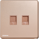 Siemens 西門子 5UH81753PC04 RJ11電話插座 + RJ45 CAT6類 電腦插座 (玫瑰金色)