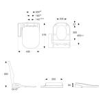 Roca 804036005+349477 Gap 自由咀連體座廁配電子廁板(時尚型)套裝 (不包含風琴喉)