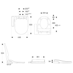 Roca 34124N+342616+804035005 Atis 自由咀分體座廁配電子廁板(時尚型)套裝 (不包含風琴喉)