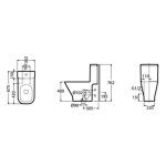Roca 349477+801472 Gap 自由咀連體座廁配歐樂油壓板套裝 (不包含風琴喉)