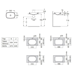 Roca A327504000 Inspira SOFT 半嵌入式面盆