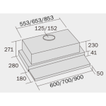 German Pool 德國寶 TFT-900 90厘米 1200m³/h 抽拉式抽油煙機