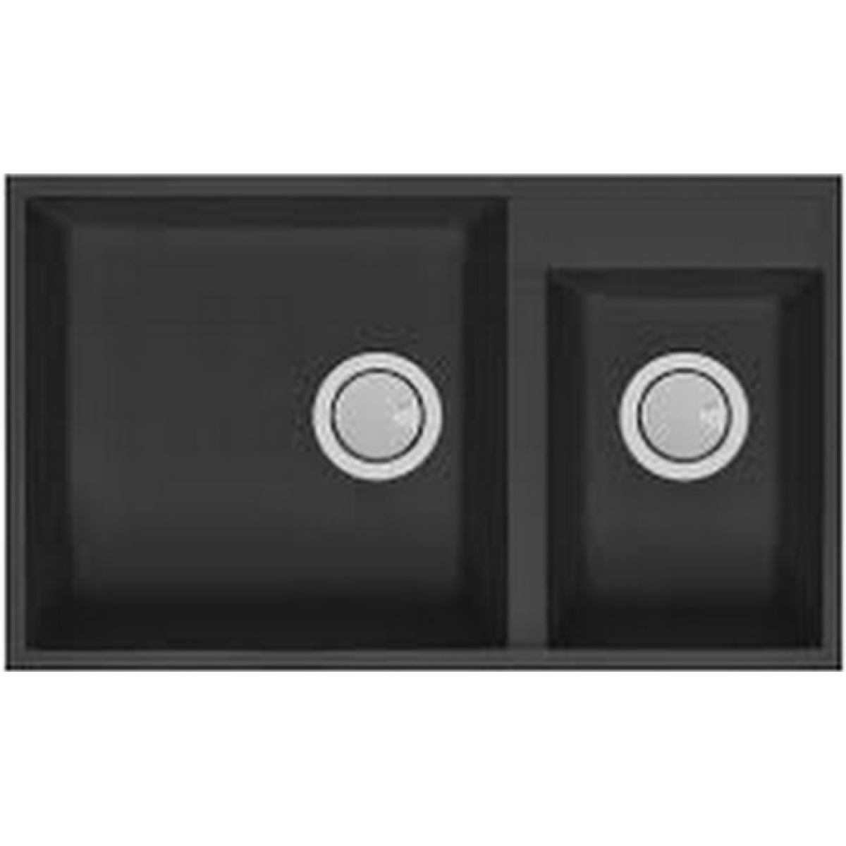 Elleci FLORENCE335 花崗岩廚房台上石盆 (黑色)