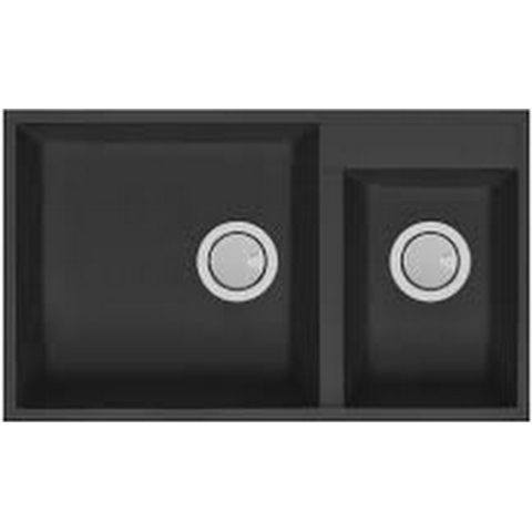 Elleci FLORENCE335 花崗岩廚房台上石盆 (黑色)