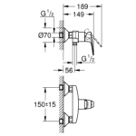 Grohe 23632000 Bauflow 淋浴龍頭