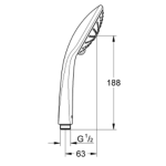 Grohe 27319000 Vitalio Joy 110 3速手提花灑頭