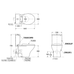 TOTO CW638PJ 超短分體式自由咀座廁跟油壓板 (不包含風琴喉)