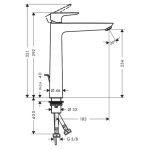 Hansgrohe 71716670 Talis E 240 高身面盆龍頭 (霧黑色)