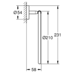 Grohe 40460001 Bau Cosmopolitan 毛巾環