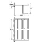 Grohe 40462001 Bau Cosmopolitan 564毫米 毛巾架