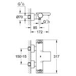 Grohe 34174001 Grohtherm 2000 New 恆溫浴缸龍頭