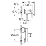 Grohe 33865001 Lineare 花灑龍頭