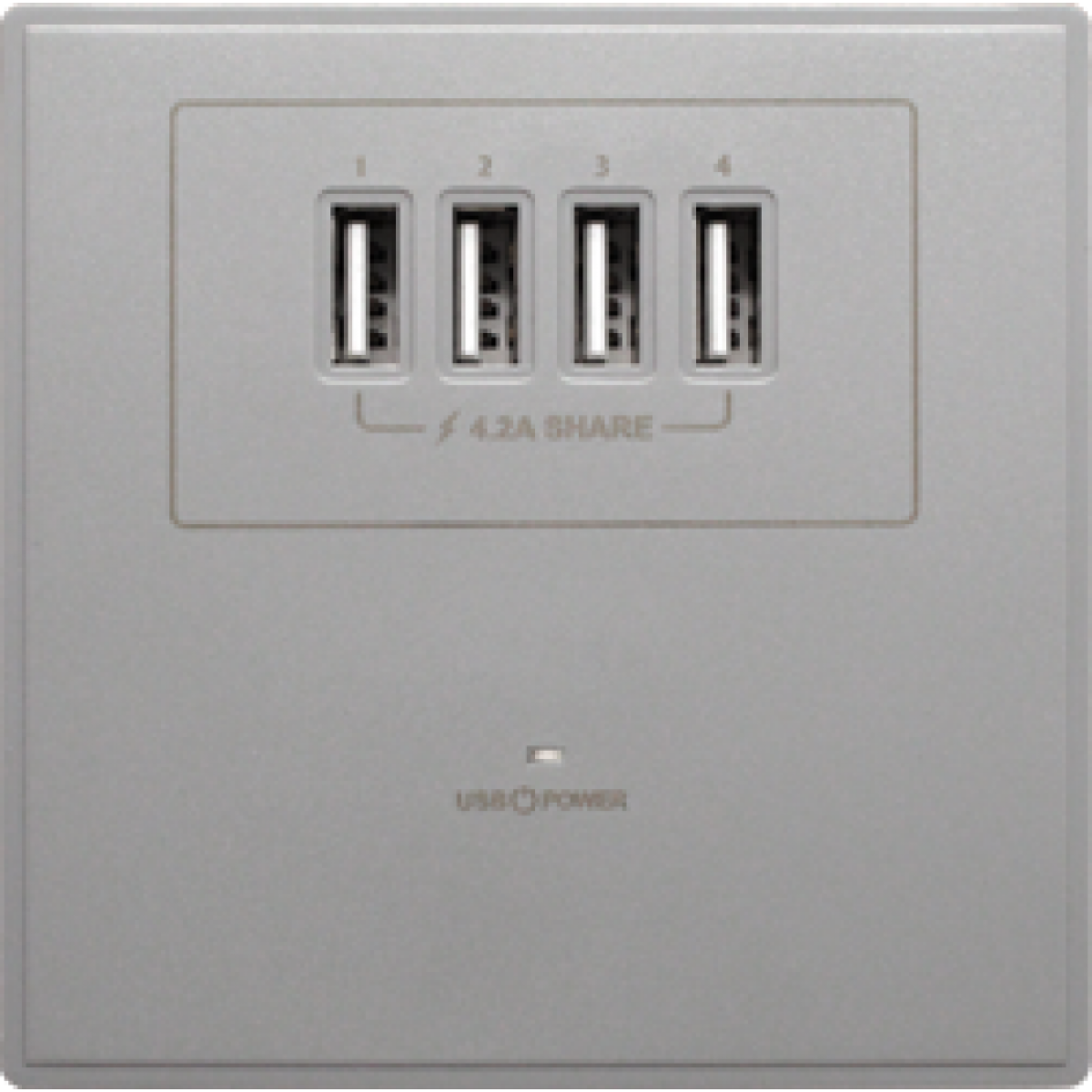 M2K AP004MF-G 4.2A 單位 單蘇 4 USB 插座 (灰色)