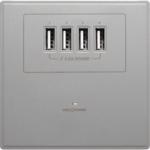 M2K AP004MF-G 4.2A 單位 單蘇 4 USB 插座 (灰色)