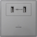 M2K AP102MF-G 4.2A 單位 單蘇 2 USB 插座 (2USB系列 ) (灰色)