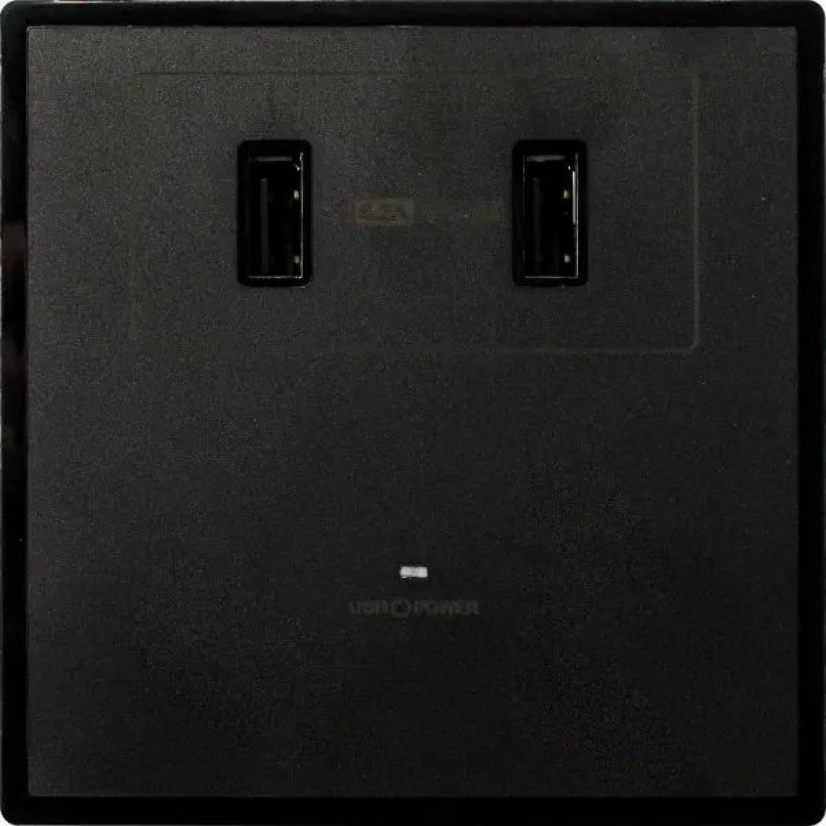 M2K AP102MF-B 4.2A 單位 單蘇 2 USB 插座 (2USB系列 ) (黑色)