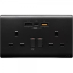 M2K PD202APC5-B PDQC TYPE C/USB 電掣插座 (孖蘇) 5.7A (黑色)