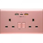 M2K PD202APC5-CP PDQC TYPE C/USB 電掣插座 (孖蘇) 5.7A (粉紅)