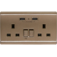 M2K AP-202APC4-C 4.2A 雙位 孖蘇 2 USB 電掣插座 (色彩系列) (銅色)