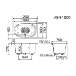 Inax IN-ABN-1200-W91 Grasty N 245升 纖維浴缸 (1200x750x570mm)