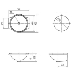 Inax IN-YL-2260-BW1 橢圓形檯底面盆 (有防污塗層) (550x455x208mm)