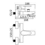 Walrus WR-501207-CP AVON 浴缸龍頭