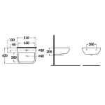 Walrus WR-230121.1  單孔半柱掛牆面盆