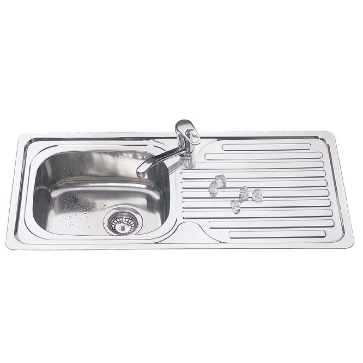 Walrus WR-NH329S 不鏽鋼單膽右翼檯面廚盆