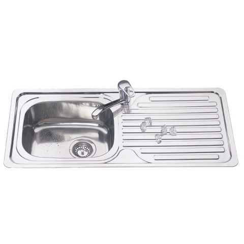 Walrus WR-NH329S 不鏽鋼單膽右翼檯面廚盆