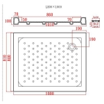 Walrus WR-186007 陶瓷長方形花灑盆 連去水 (LO-KT1118)