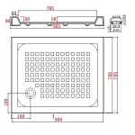 Walrus WR-186004 陶瓷長方形花灑盆 連去水 (LO-KT1118)