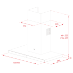 Teka 德格 DPS986 90厘米 920m³/h T型煙囪式抽油煙機