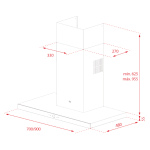 Teka 德格 DPS786 70厘米 920m³/h T型煙囪式抽油煙機