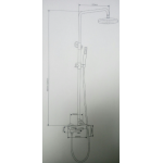 Well Bloom Italy 7012MG 700系列 雨淋花灑套裝 (拉絲金色)