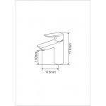 Well Bloom Italy 16505PB 165 系列純黑色面盆龍頭