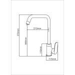 Well Bloom Italy 16523SG 165 系列太空灰色昇盆龍頭