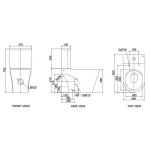 Rigel Rimless WC9030FA 特短自由咀座廁 (不包含風琴喉)