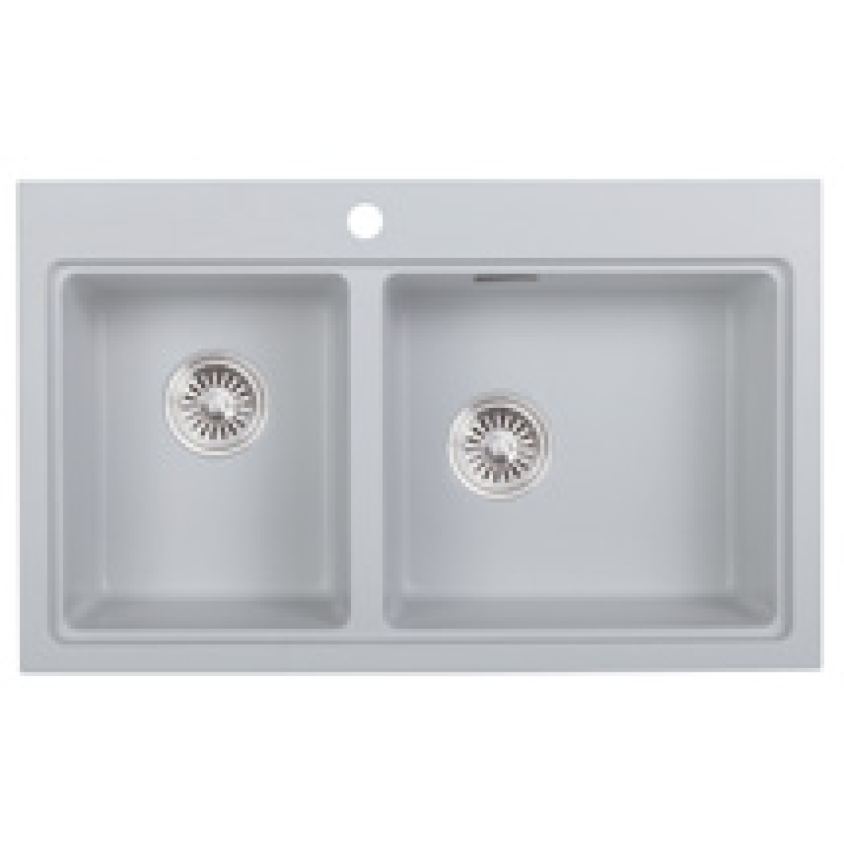 Kitco FQ-810-PL 石英雙鋅盆 (珍珠灰色) (800 x 490mm)