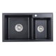 Kitco H8107-BK 石英雙鋅盆 (黑色) (865 x 495mm)