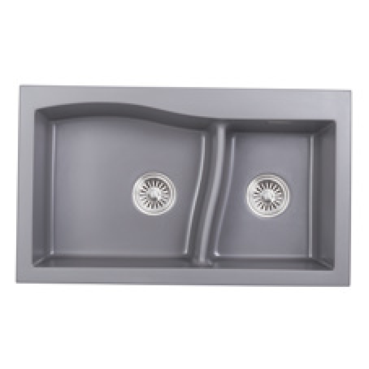 Kitco XW-810-WH 石英雙鋅盆 (白色) (795 x 475mm)