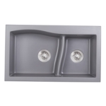 Kitco XW-810-WH 石英雙鋅盆 (白色) (795 x 475mm)