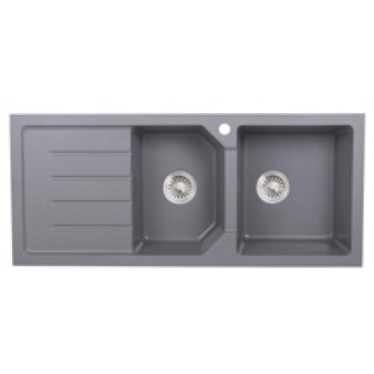 Kitco XW-1150L-BK 石英雙鋅盆 (黑色) (1140 x 500mm)