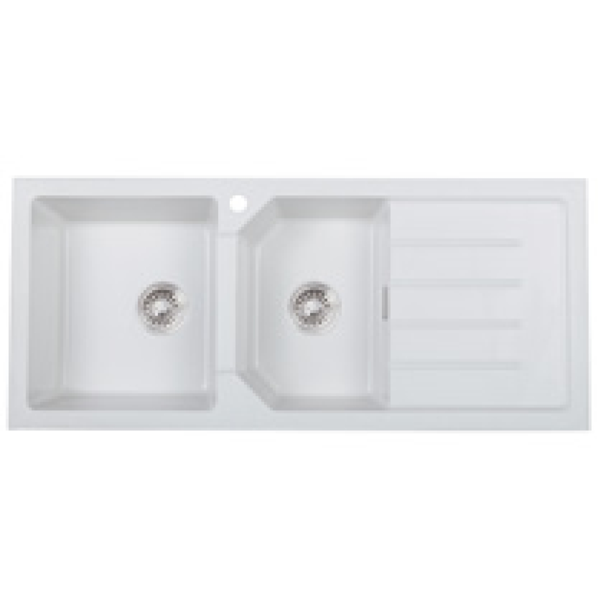 Kitco XW-1150R-BK 石英雙鋅盆 (黑色) (1140 x 500mm)