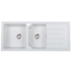 Kitco XW-1150R-WH 石英雙鋅盆 (白色) (1140 x 500mm)